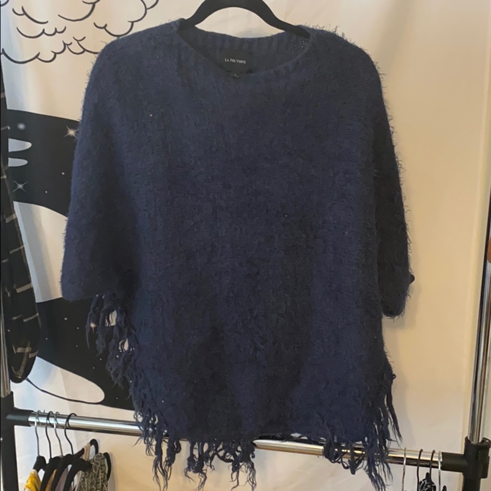 La fee Verte Poncho Dolman Sweater Anthropologie